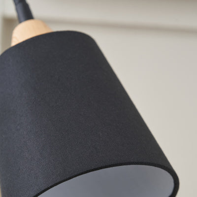 Jaya Black and Natural Wood Table Lamp