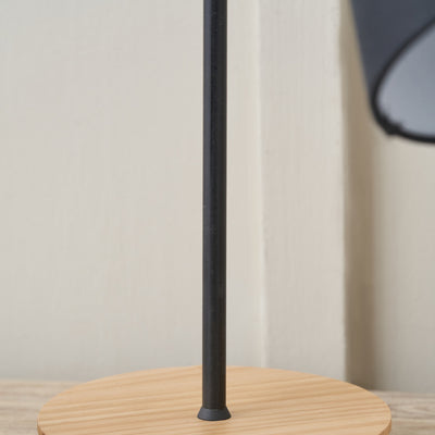 Jaya Black and Natural Wood Table Lamp