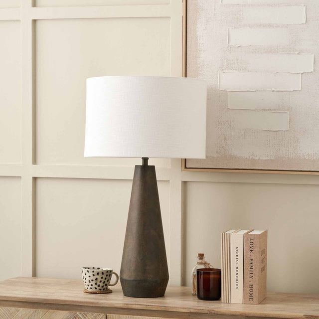 Arden Verdi Gris Metal Conical Table Lamp Base