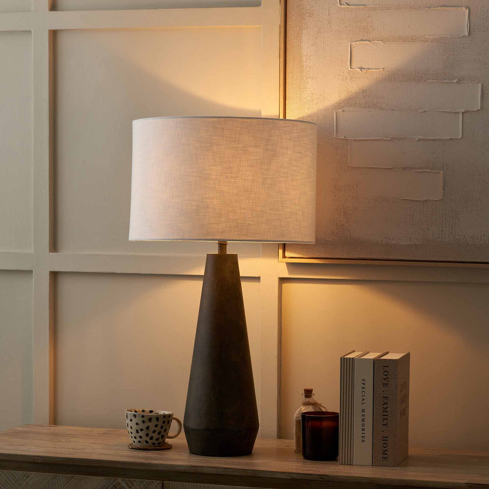 Arden Verdi Gris Metal Conical Table Lamp Base