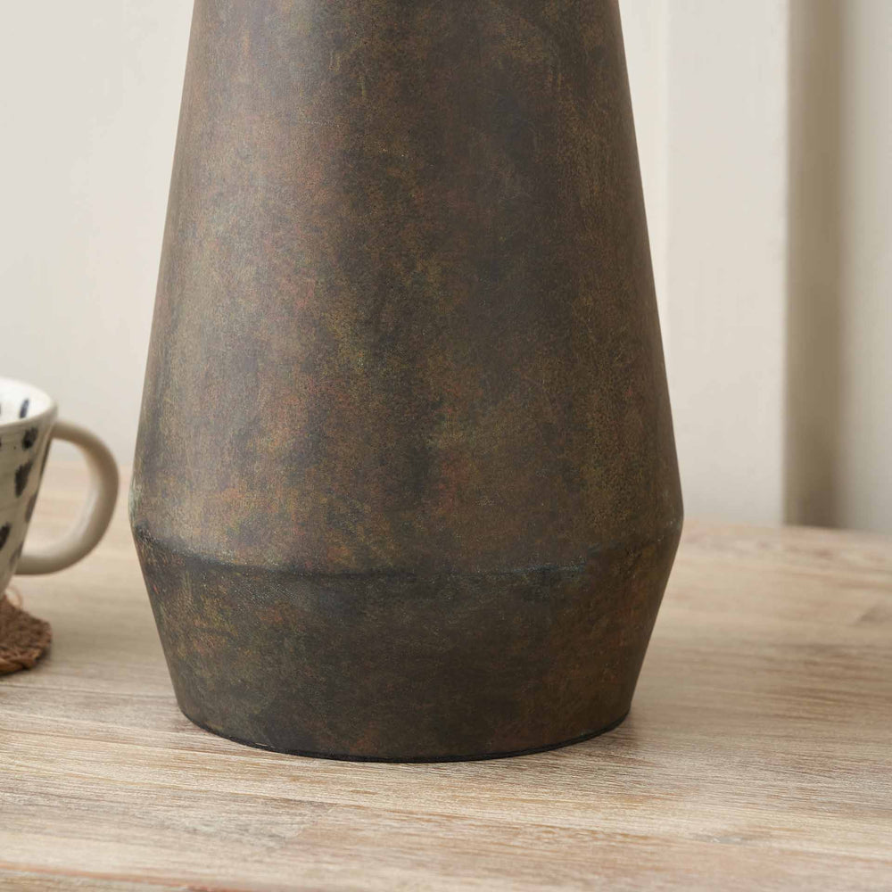 Arden Verdi Gris Metal Conical Table Lamp Base