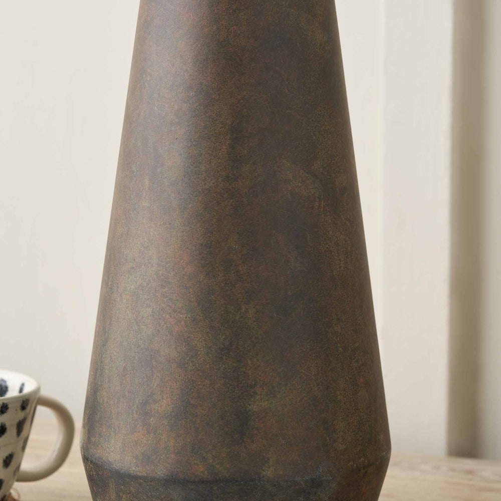 Arden Verdi Gris Metal Conical Table Lamp Base
