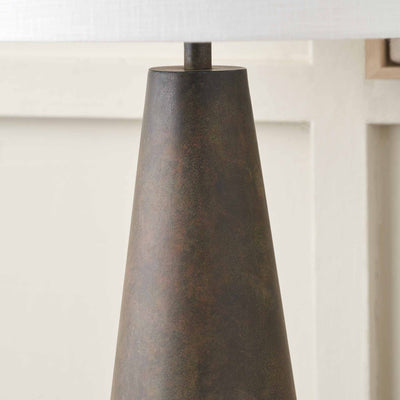 Arden Verdi Gris Metal Conical Table Lamp Base