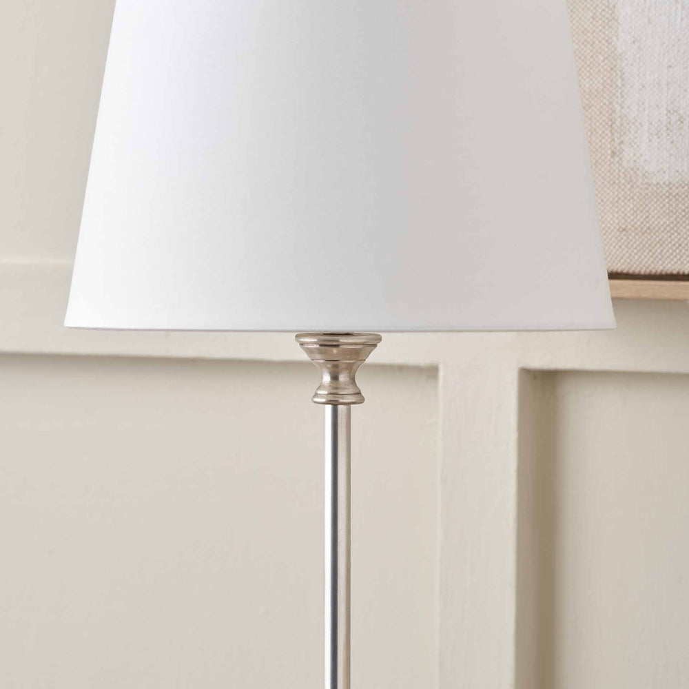 Keaton Silver Metal Stick Table Lamp Base
