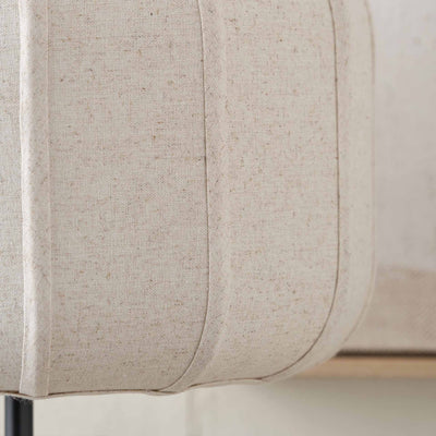 Otis Black and Natural Linen Structured Table Lamp