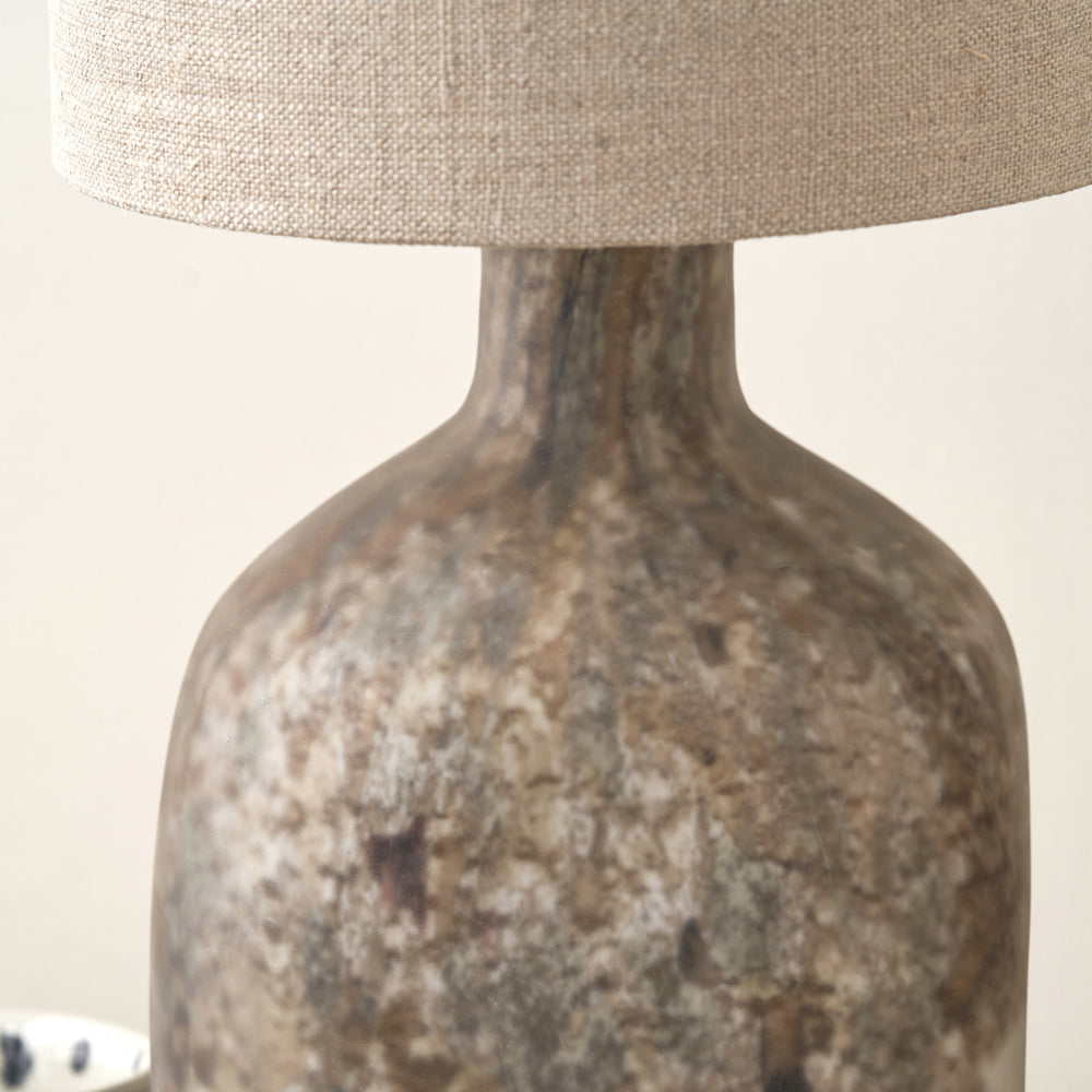 Padrino Brown Organic Glass Bottle Table Lamp