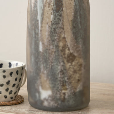 Padrino Brown Tall Organic Glass Bottle Table Lamp