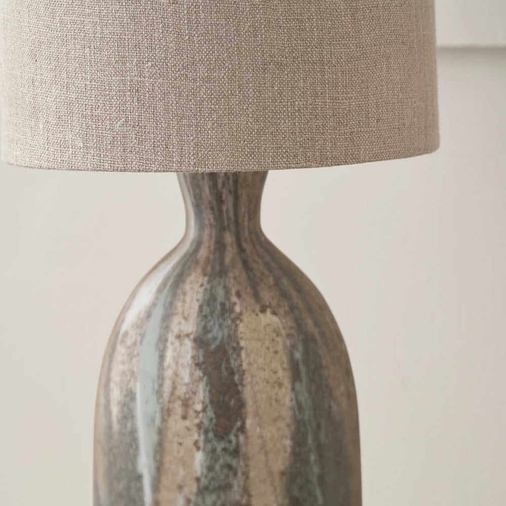 Padrino Brown Tall Organic Glass Bottle Table Lamp