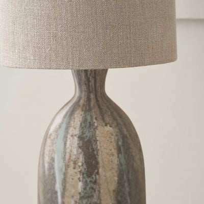 Padrino Brown Tall Organic Glass Bottle Table Lamp