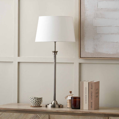 Marcello Antique Silver Metal Table Lamp Base