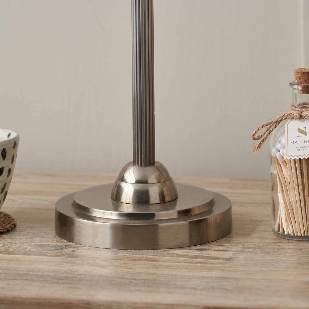 Marcello Antique Silver Metal Table Lamp Base