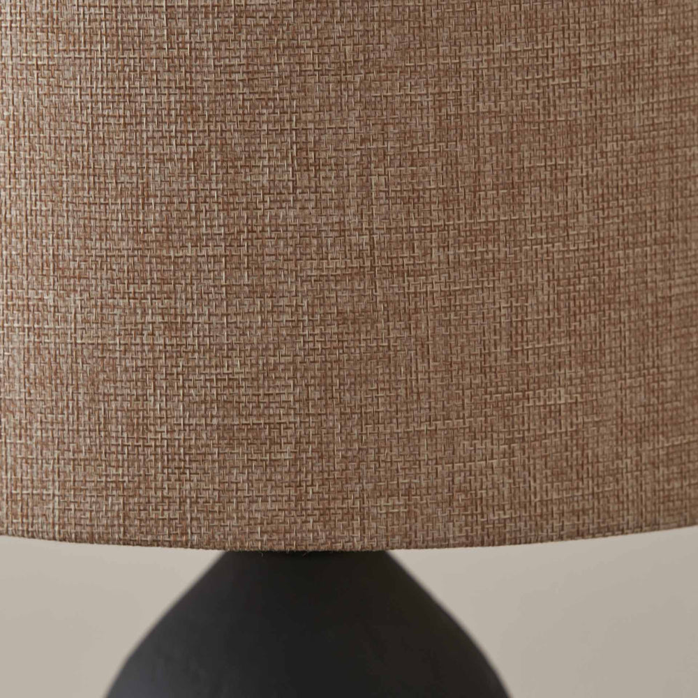 Avery Black Vintage Textured Ceramic Table Lamp