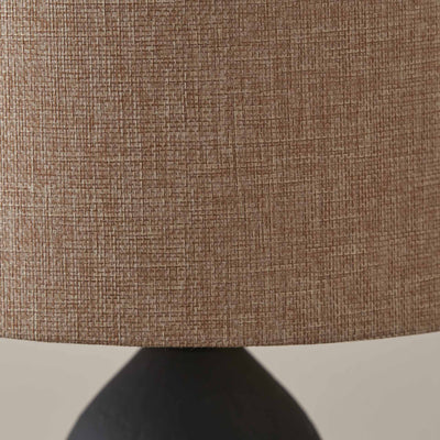 Avery Black Vintage Textured Ceramic Table Lamp