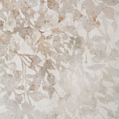 Valea White and Natural Floral Square Canvas with Natural Frame