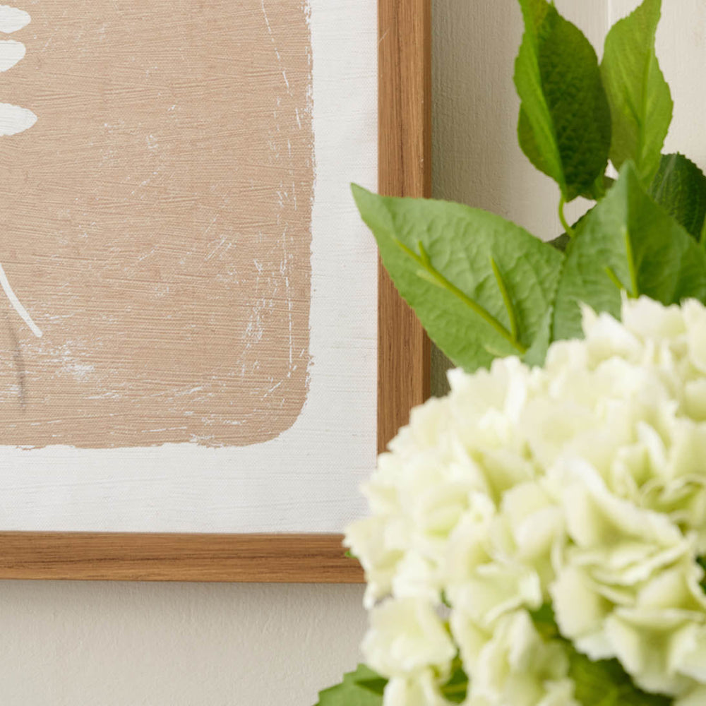 Farnham Green and Natural Fern Canvas with Natural Frames S/2