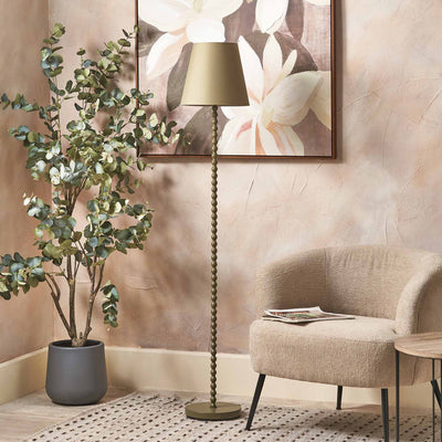 Elise Olive Metal Bobble Floor Lamp