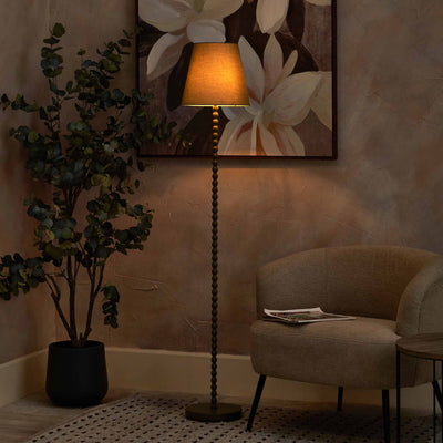 Elise Olive Metal Bobble Floor Lamp
