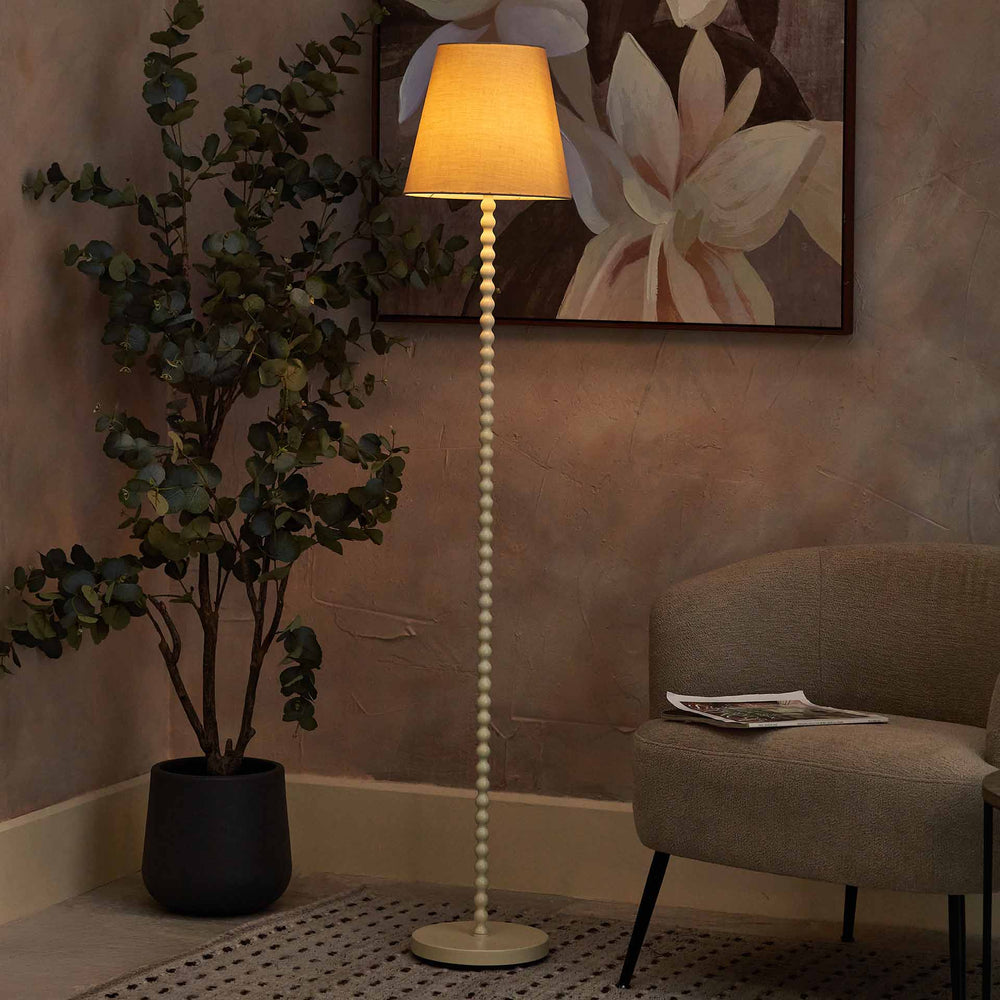 Elise Putty Metal Bobble Floor Lamp