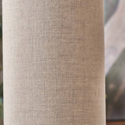 Palomina Black Ribbed Slim Wood Floor Lamp