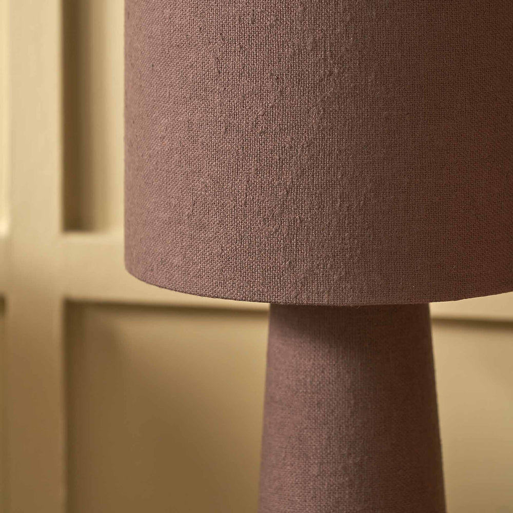 Carissa Chocolate Slubby Handloom Fabric Floor Lamp