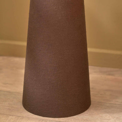 Carissa Chocolate Slubby Handloom Fabric Floor Lamp