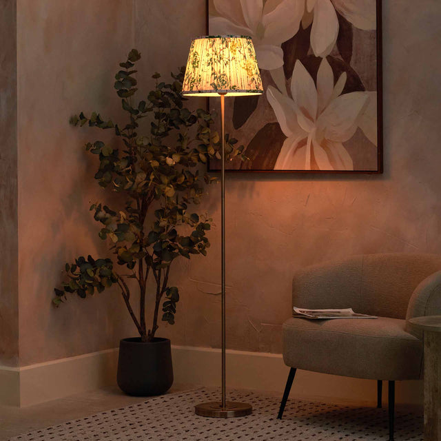 Designers Guild Antique Brass Slim Floor Lamp Base
