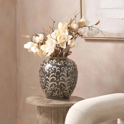 Rosa Grey and White Ceramic Vase