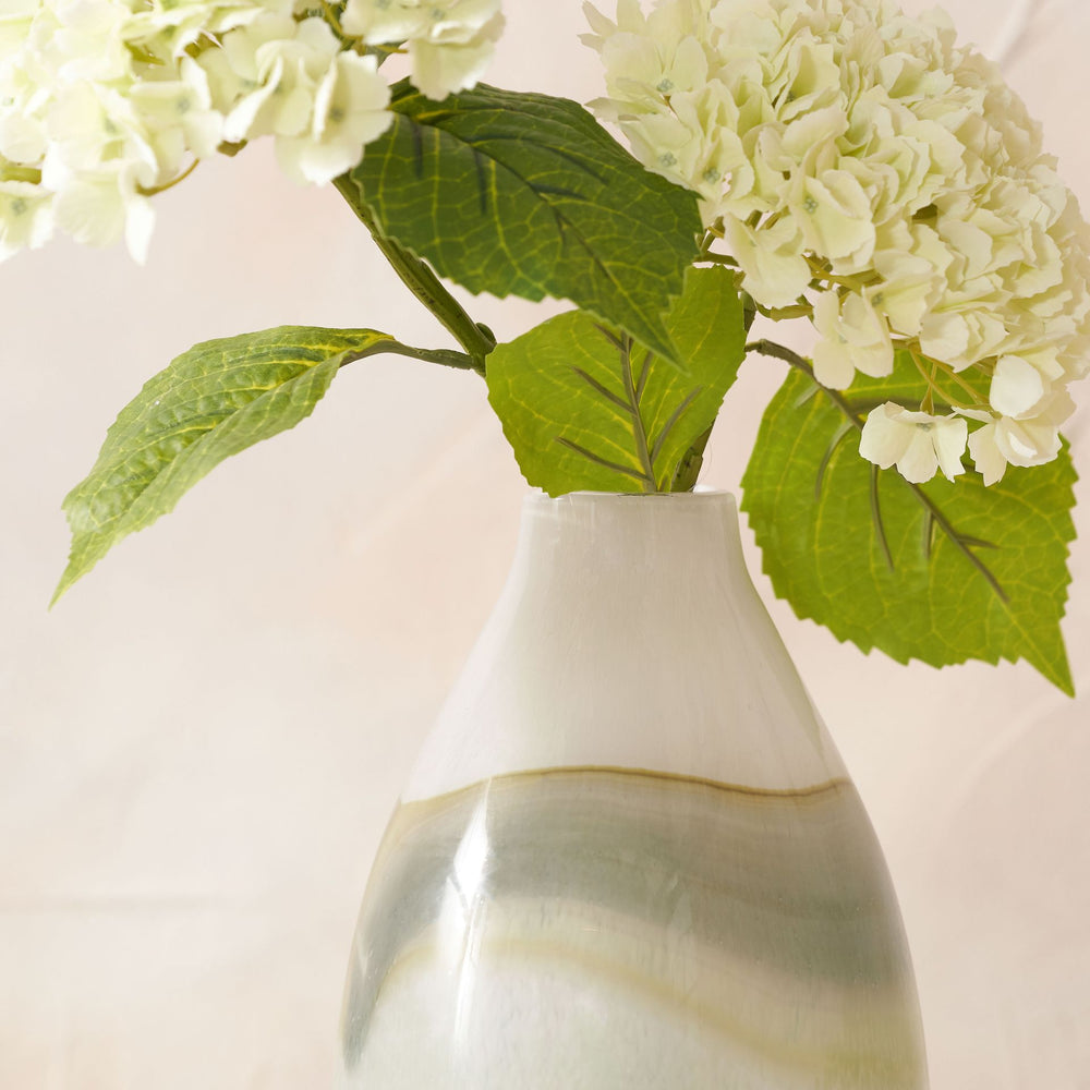 Celeste Sage Ombre Glass Vase