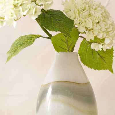 Celeste Sage Ombre Glass Vase