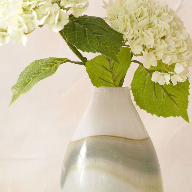 Celeste Sage Ombre Glass Vase