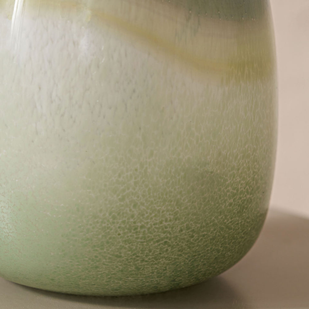 Celeste Sage Ombre Glass Vase