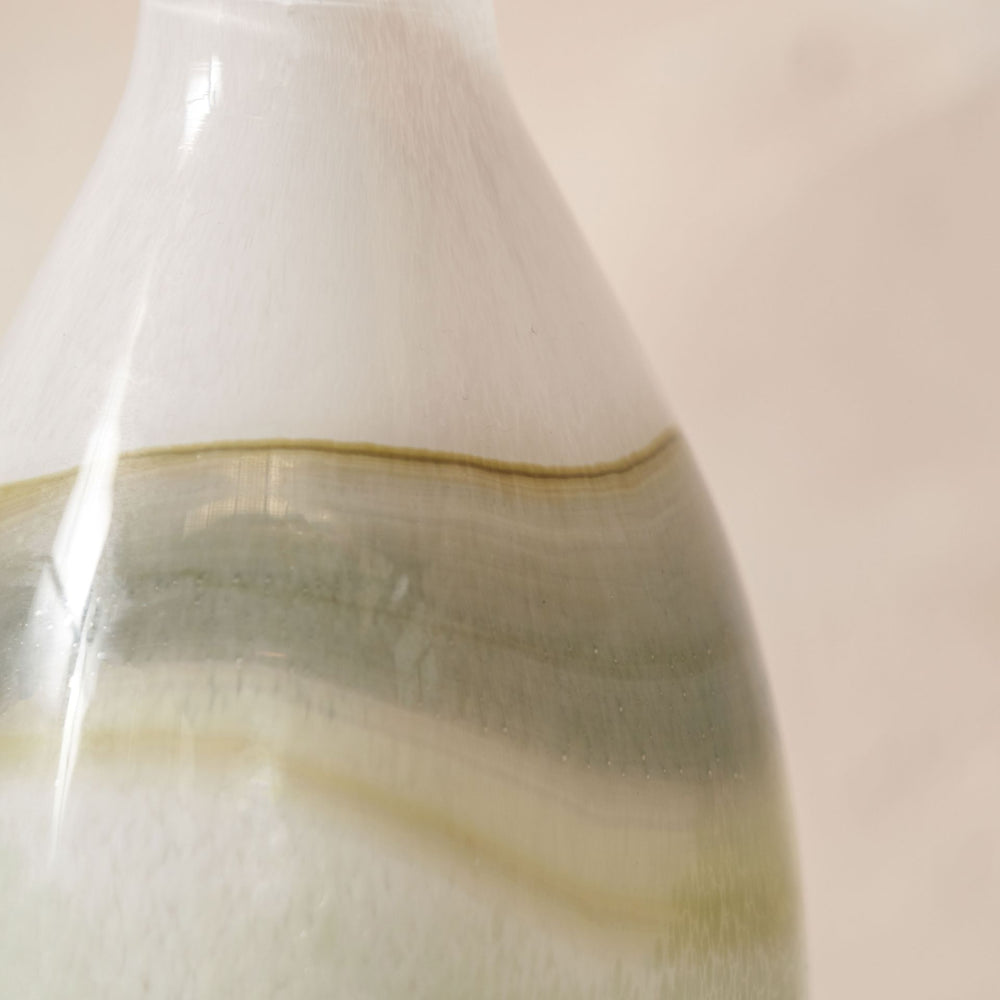 Celeste Sage Ombre Glass Vase