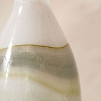 Celeste Sage Ombre Glass Vase
