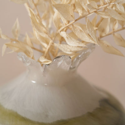 Celeste Sage Ombre Glass Bud Vase