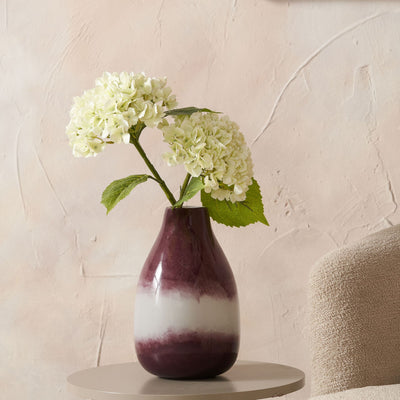 Celeste Deep Plum Ombre Glass Vase