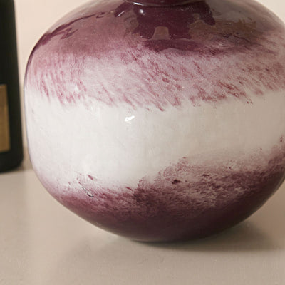 Celeste Deep Plum Ombre Glass Bud Vase