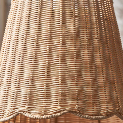 Avra Natural Rattan Scalloped Tapered Pendant