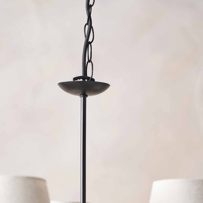 Sorrel Black Metal Curved 5 Arm Pendant
