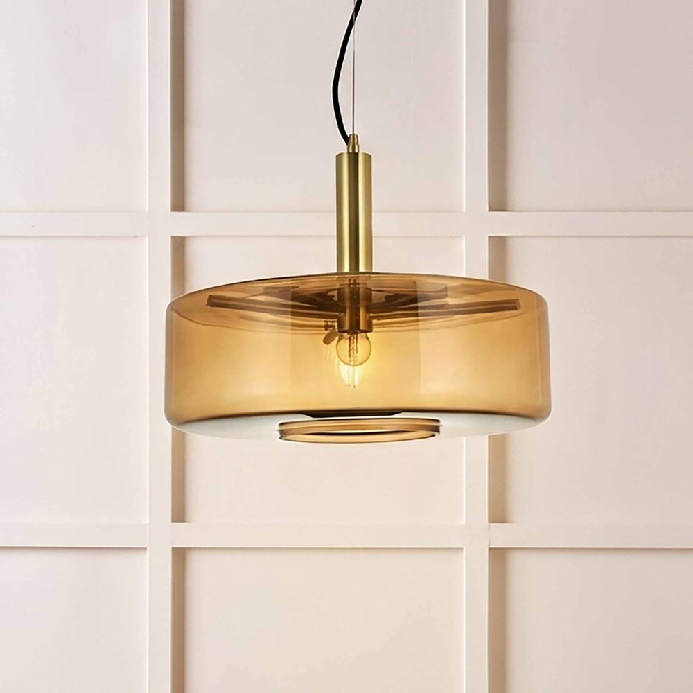 Sabrina Chestnut Brown Large Glass Pendant