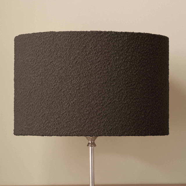 Eleonore Mocha Brown Boucle Cylinder Lampshade