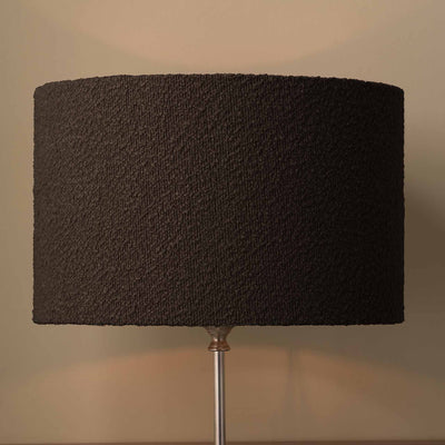 Eleonore Mocha Brown Boucle Cylinder Lampshade