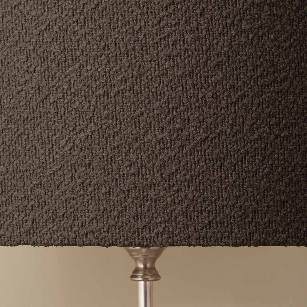 Eleonore Mocha Brown Boucle Cylinder Lampshade