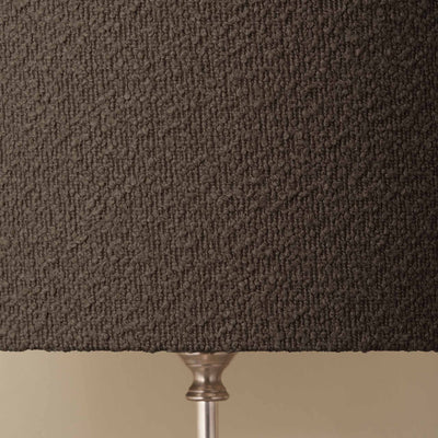 Eleonore Mocha Brown Boucle Cylinder Lampshade