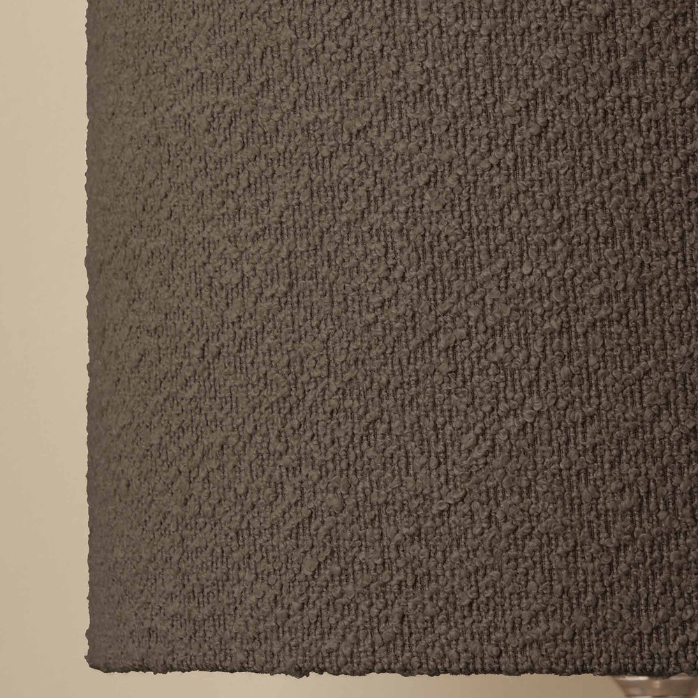 Eleonore Mocha Brown Boucle Cylinder Lampshade