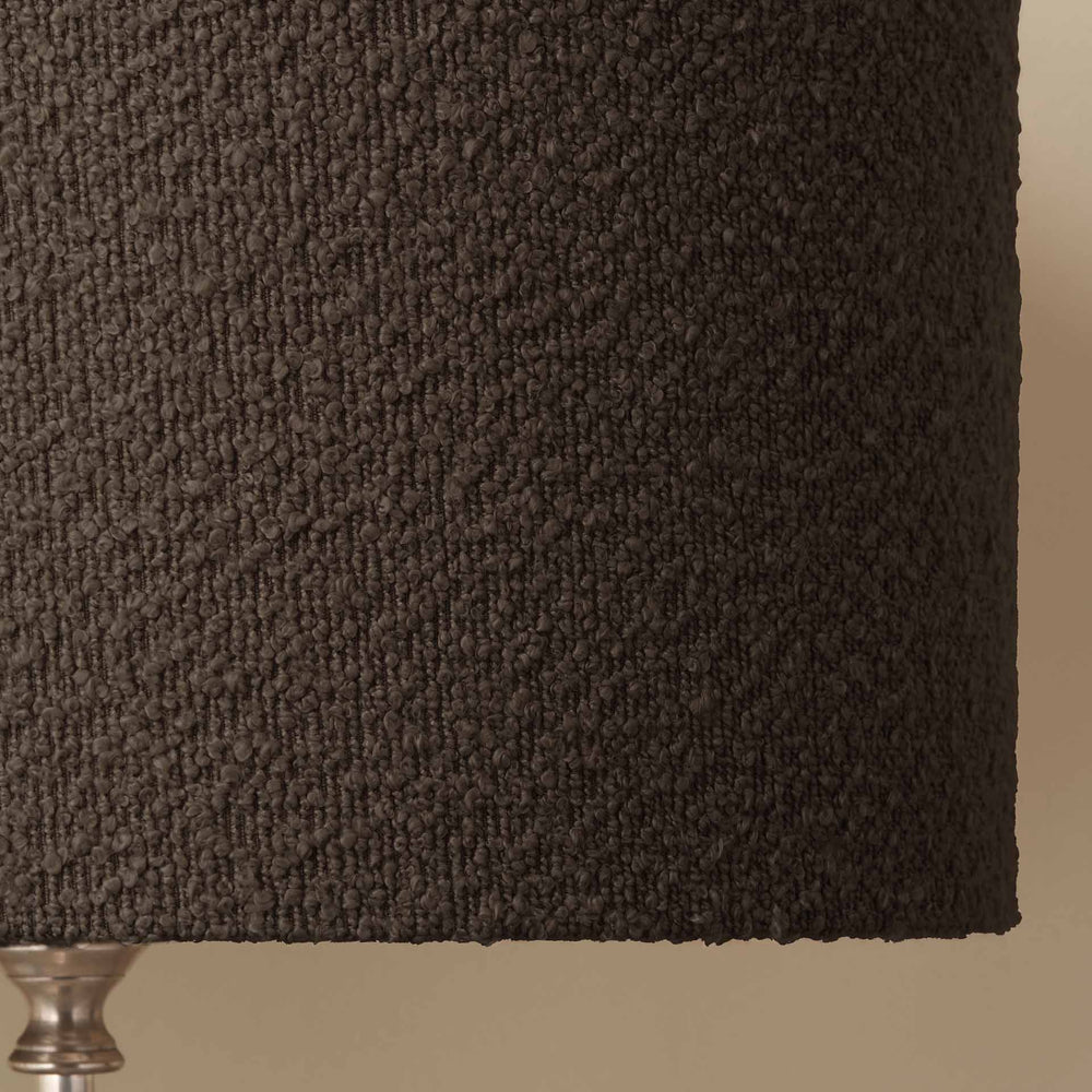 Eleonore Mocha Brown Boucle Cylinder Lampshade