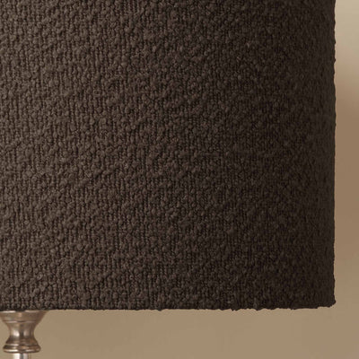 Eleonore Mocha Brown Boucle Cylinder Lampshade