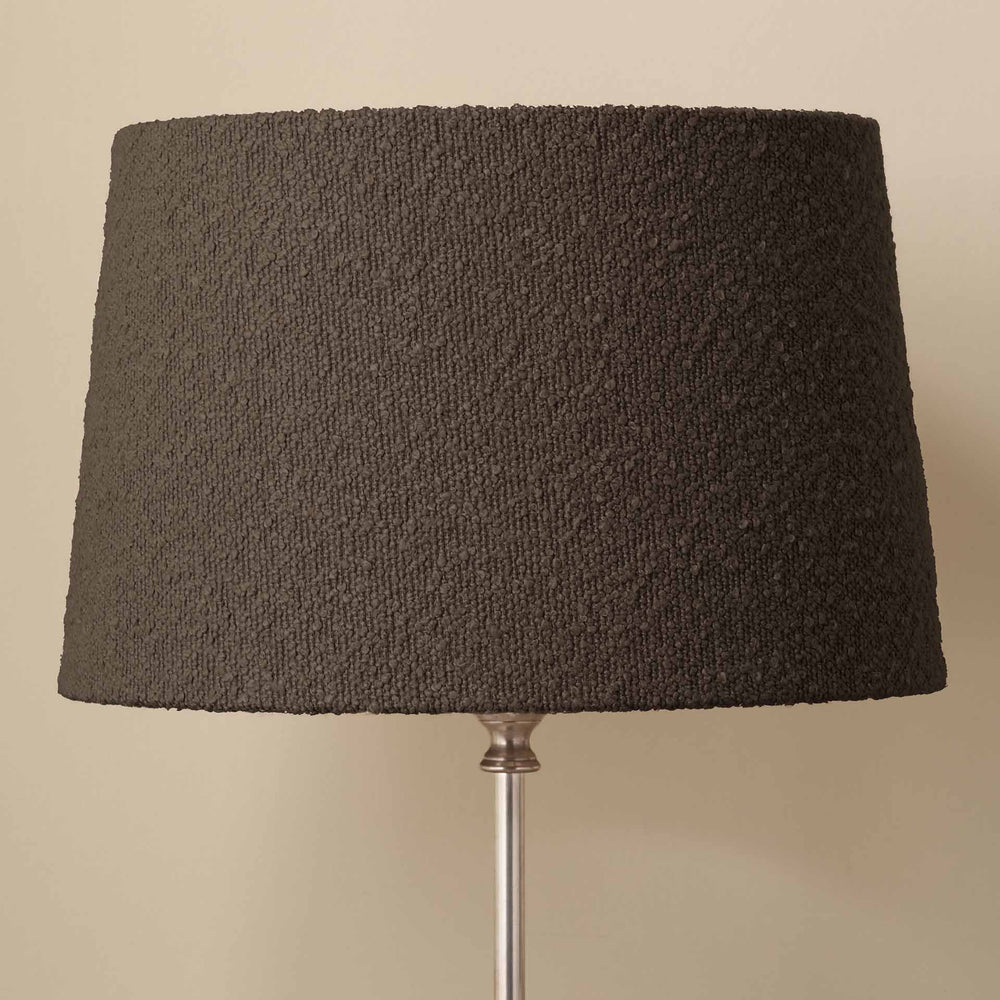 Eleonore Mocha Brown Boucle Tapered Lampshade