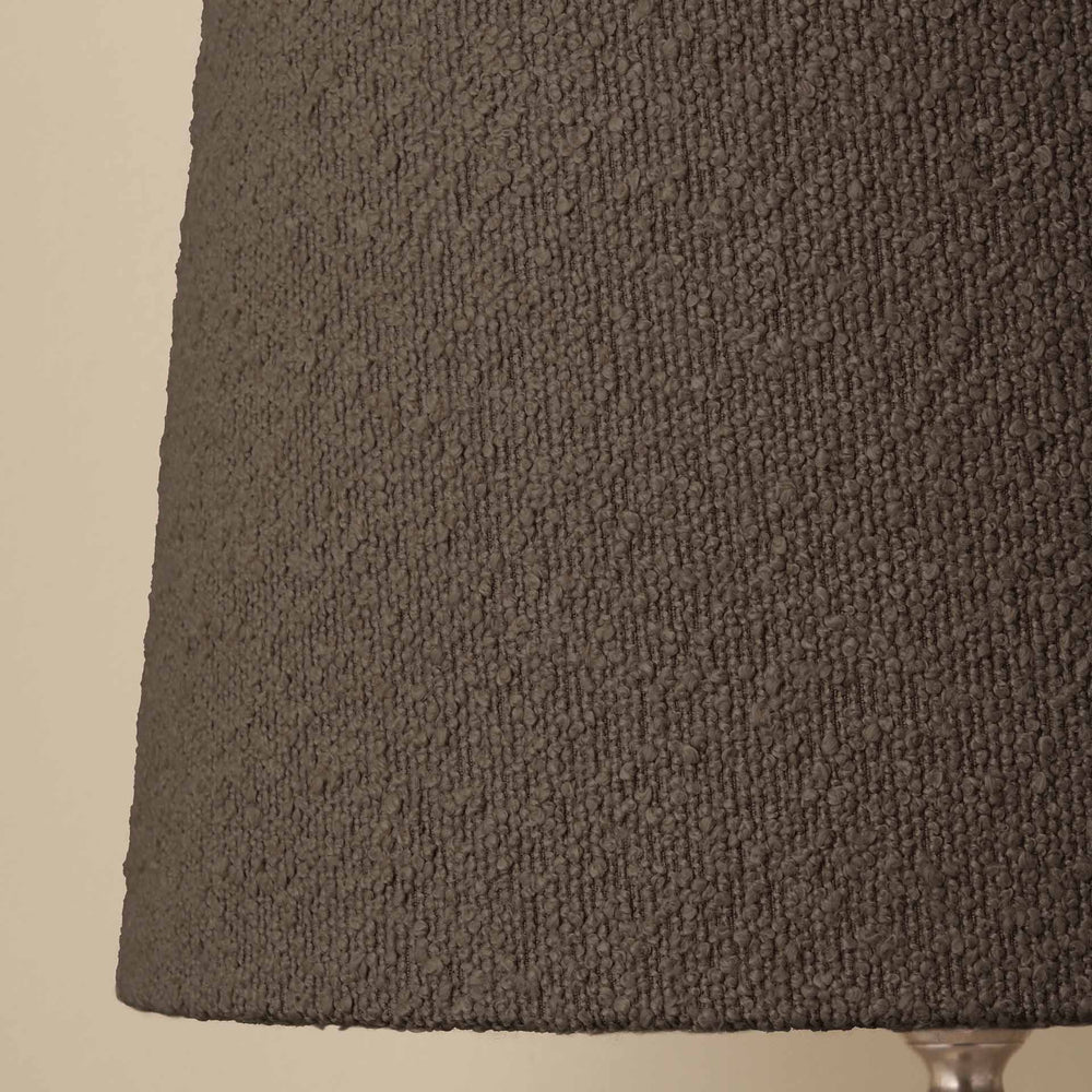 Eleonore Mocha Brown Boucle Tapered Lampshade