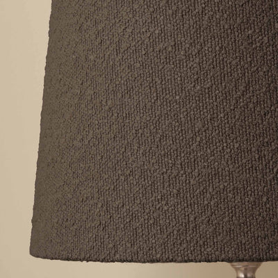 Eleonore Mocha Brown Boucle Tapered Lampshade