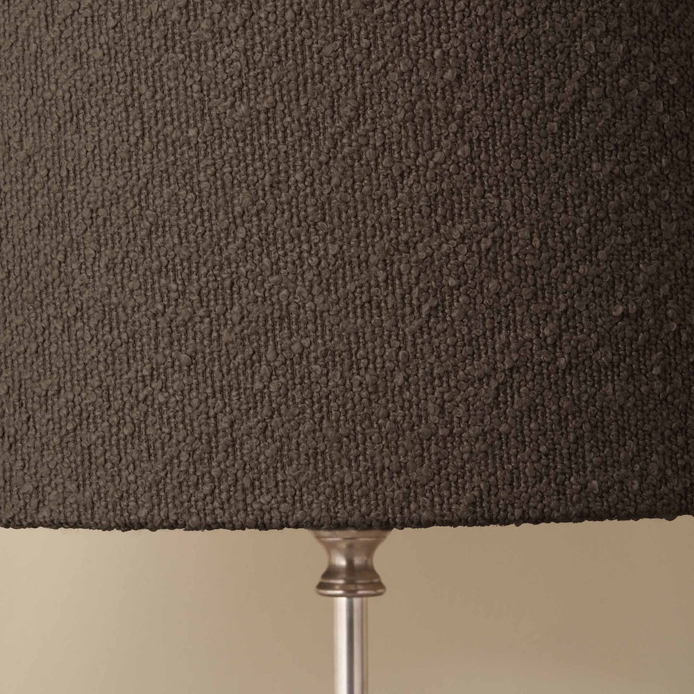 Eleonore Mocha Brown Boucle Tapered Lampshade